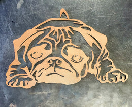 Pug Metal Wall Art