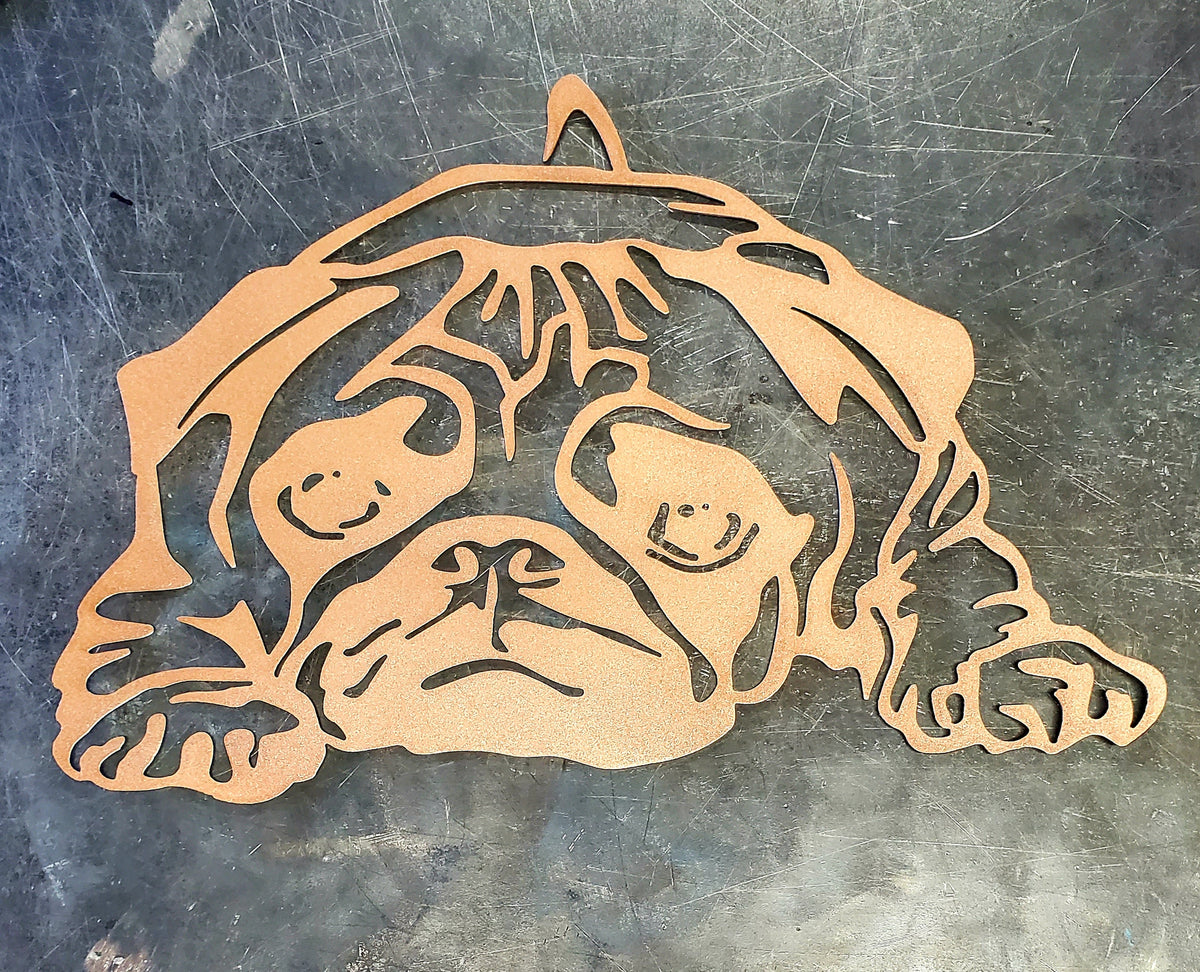 Pug Metal Wall Art