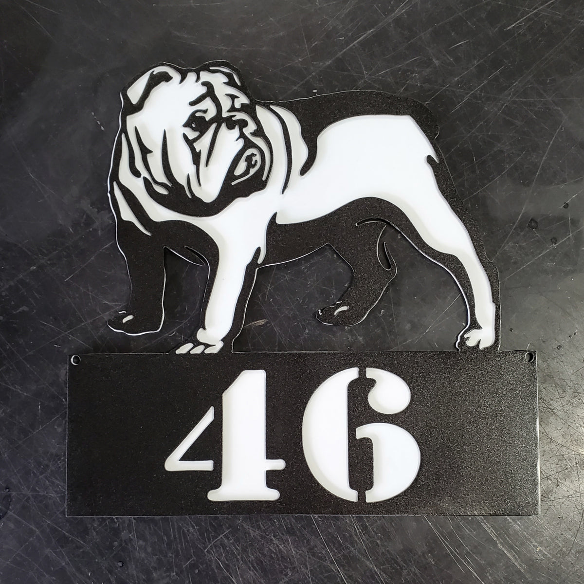 Bulldog Personalized Metal Sign #1