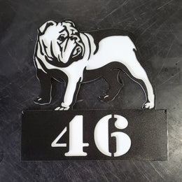 Bulldog Personalized Metal Sign