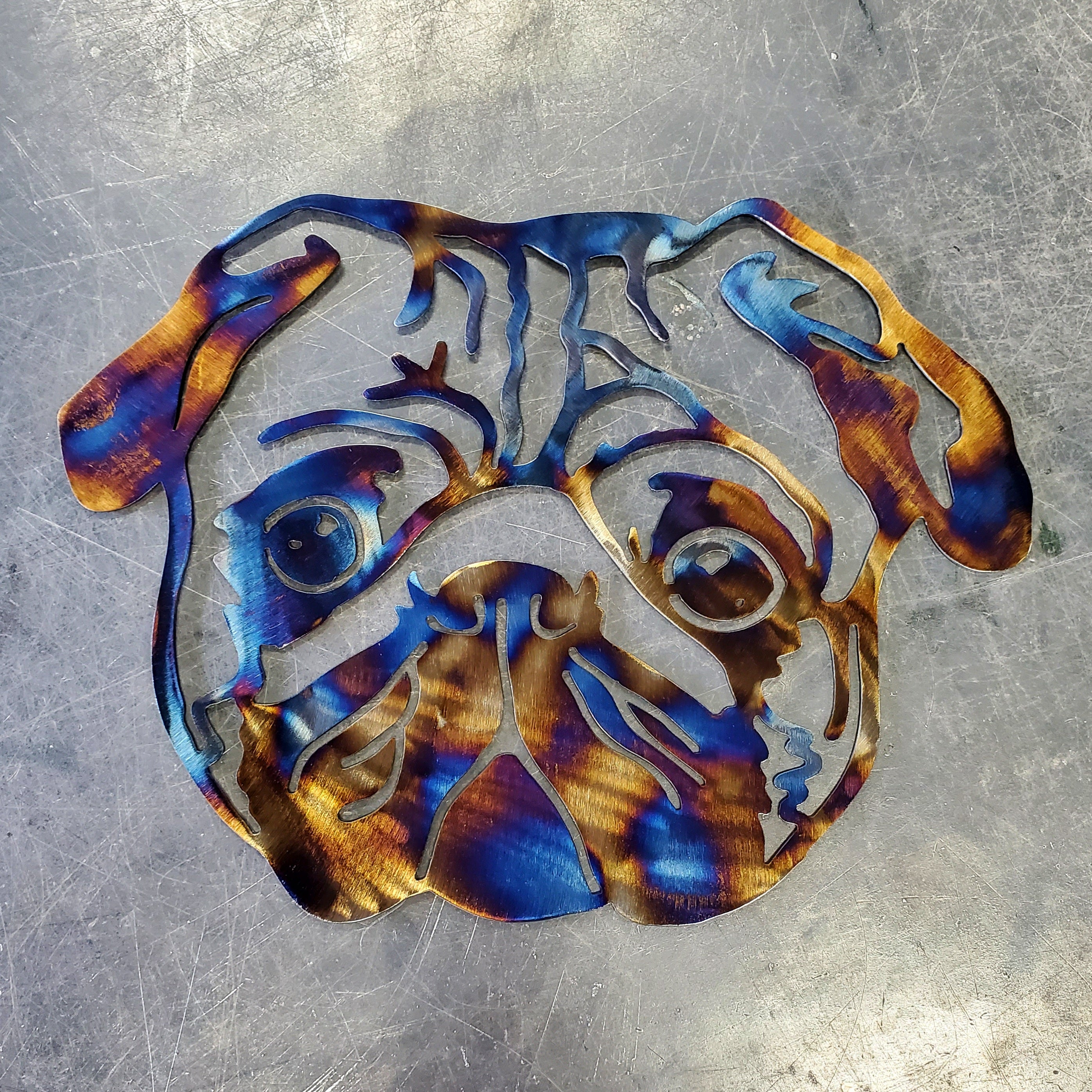Pug Metal Wall Art #4