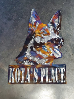 German Shepherd Metal Wall Art
