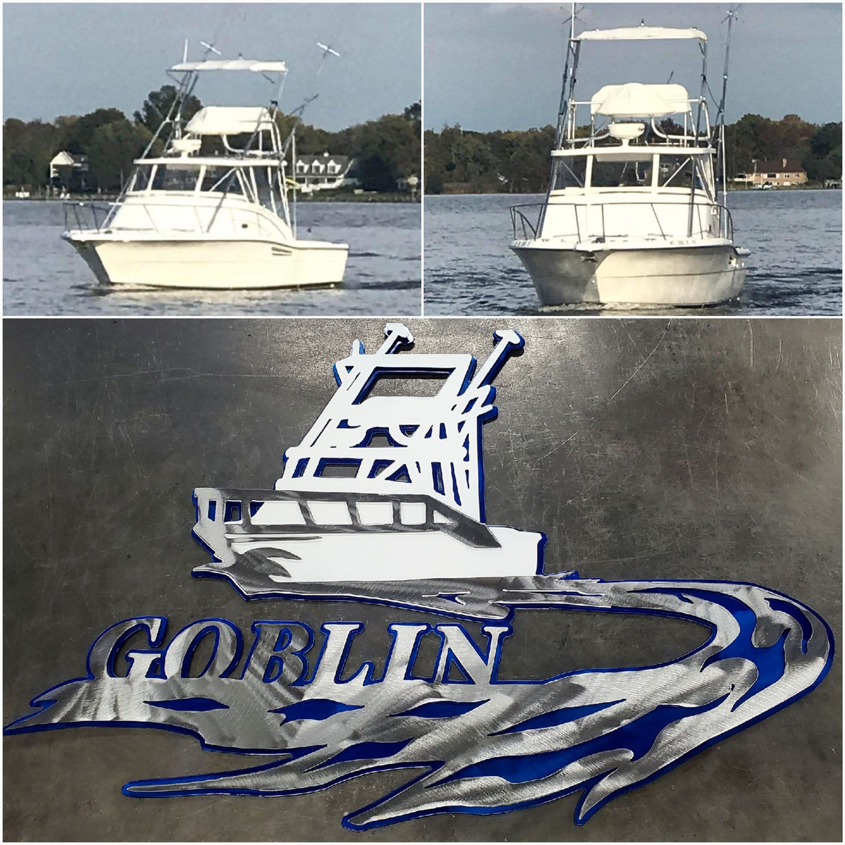 Goblin boat photo and metal sign by Elite Metalworking