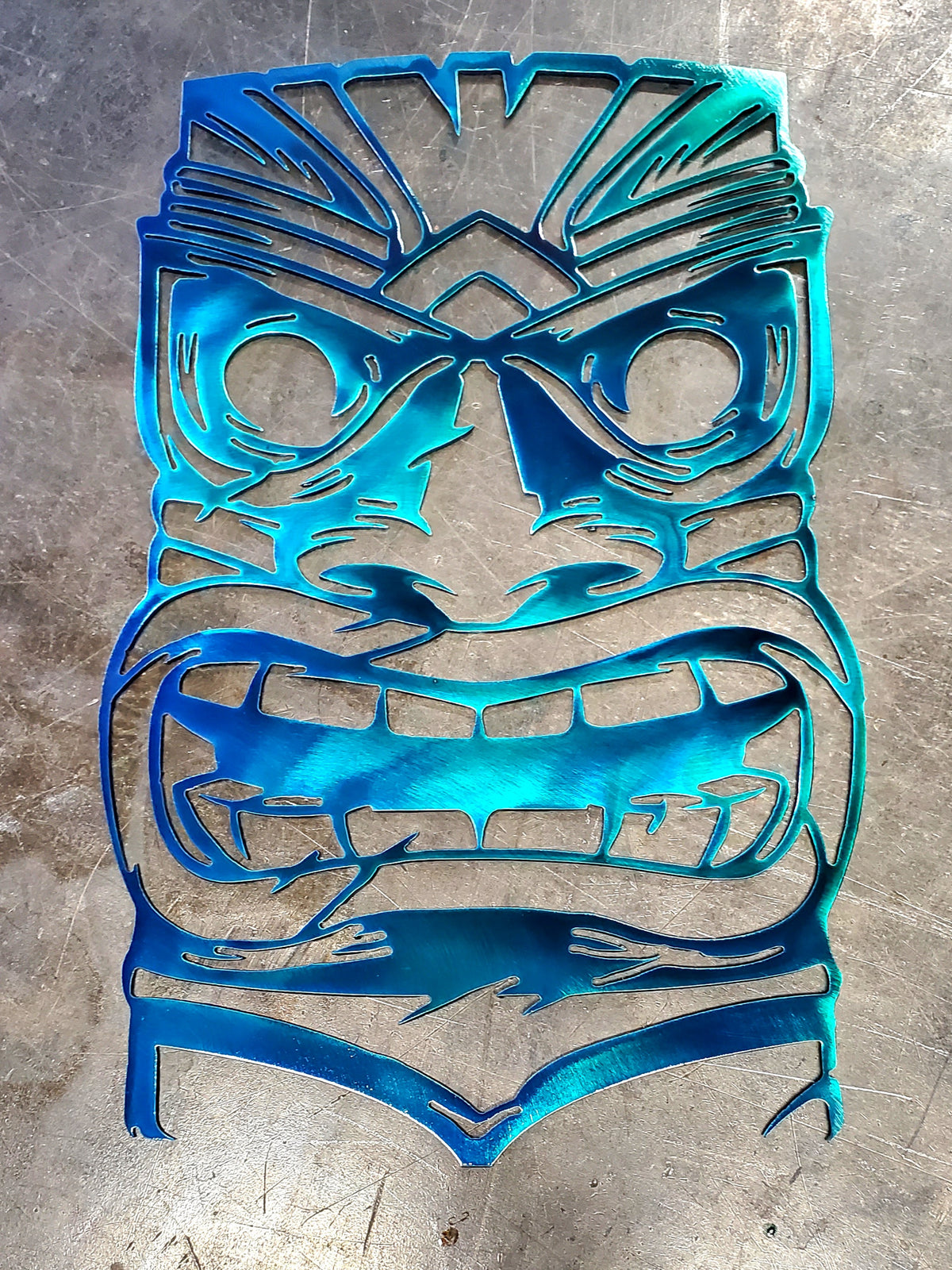 Tiki Mask Metal Wall Art