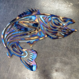 Walleye Tribal Metal Wall Art