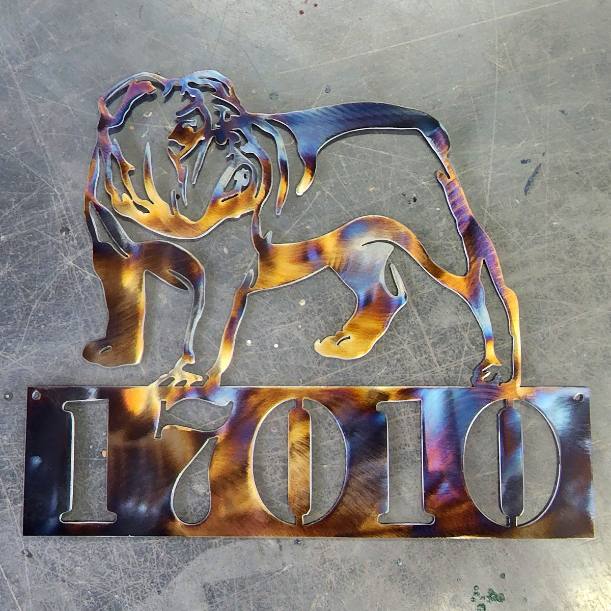 Bulldog Personalized Metal Sign #1