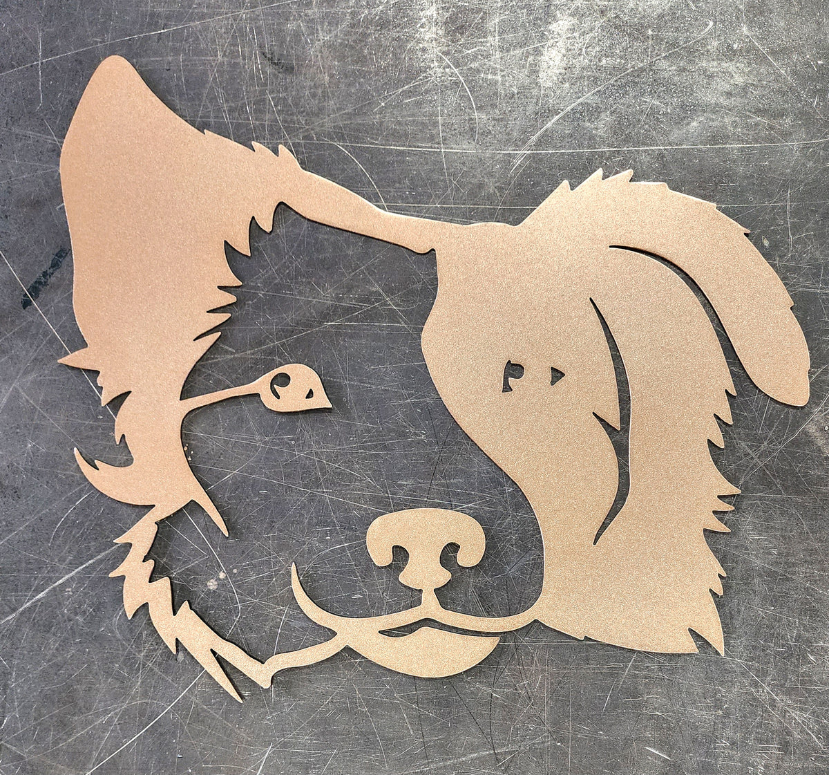 Border Collie Metal Wall Art