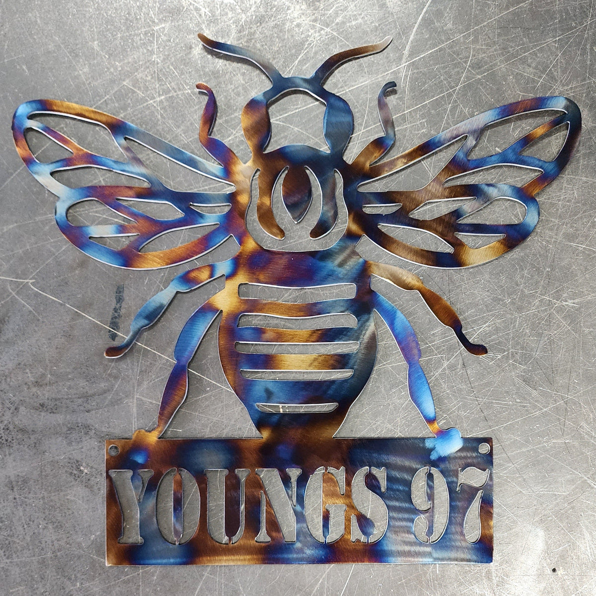Bee Personalized Metal Sign