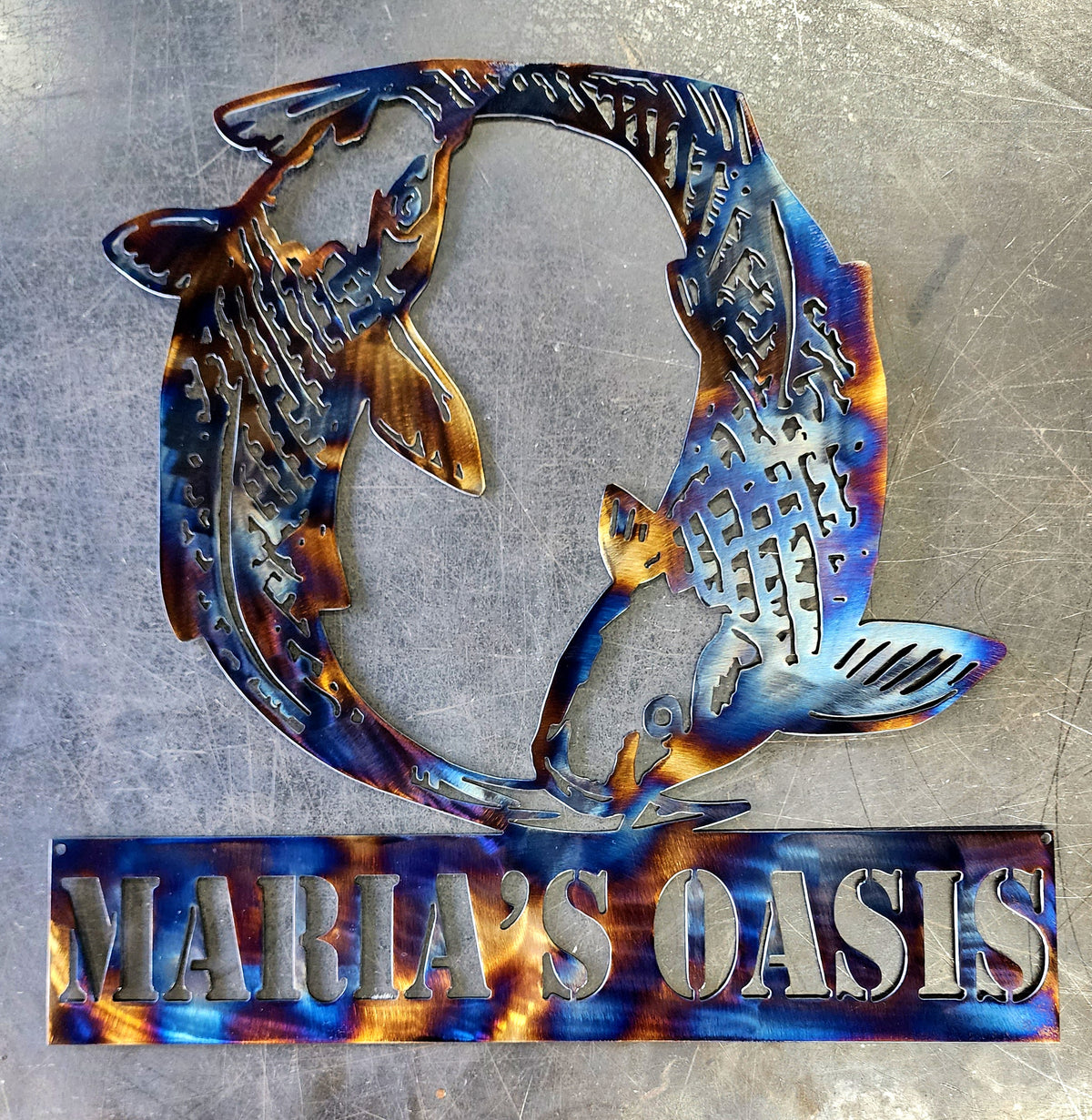 Koi Fish Metal Wall Art