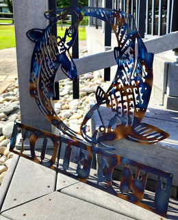 Koi Fish Metal Wall Art