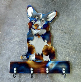 Corgi Docked Tail Key & Leash Hanger