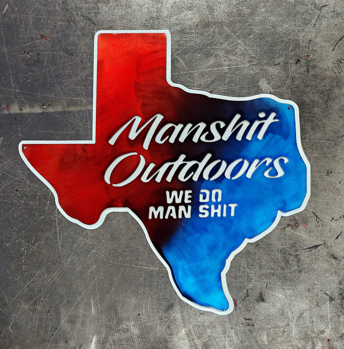 Texas-shaped outdoor business sign by Elite Metalworking