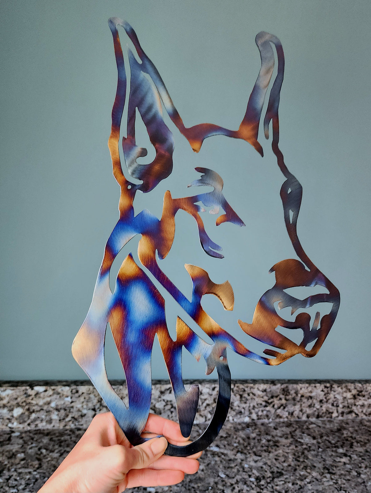Doberman Pinscher Metal Wall Art