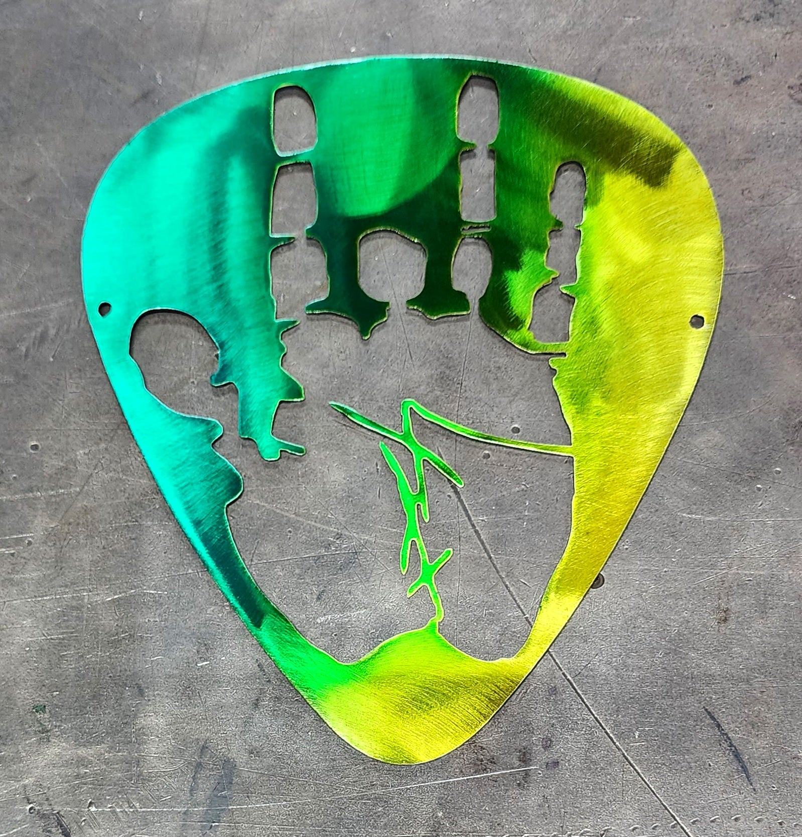 Jerry Garcia Guitar Pick Metal Art