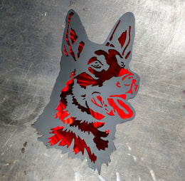 German Shepherd Metal Wall Art