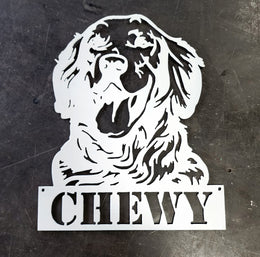 Golden Retriever Metal Wall Art