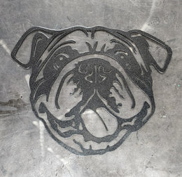 Bulldog Metal Wall Art