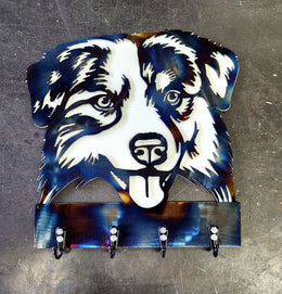 Australian Shepherd Key & Leash Hanger