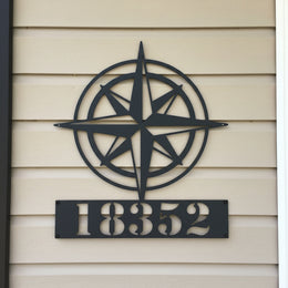 Nautical Compass Personalized Metal Sign