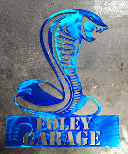 Mustang Cobra Metal Wall Art