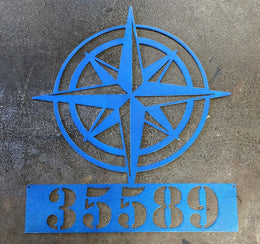 Nautical Compass Personalized Metal Sign
