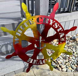 Maryland compass beach sign by Elite Metalworking