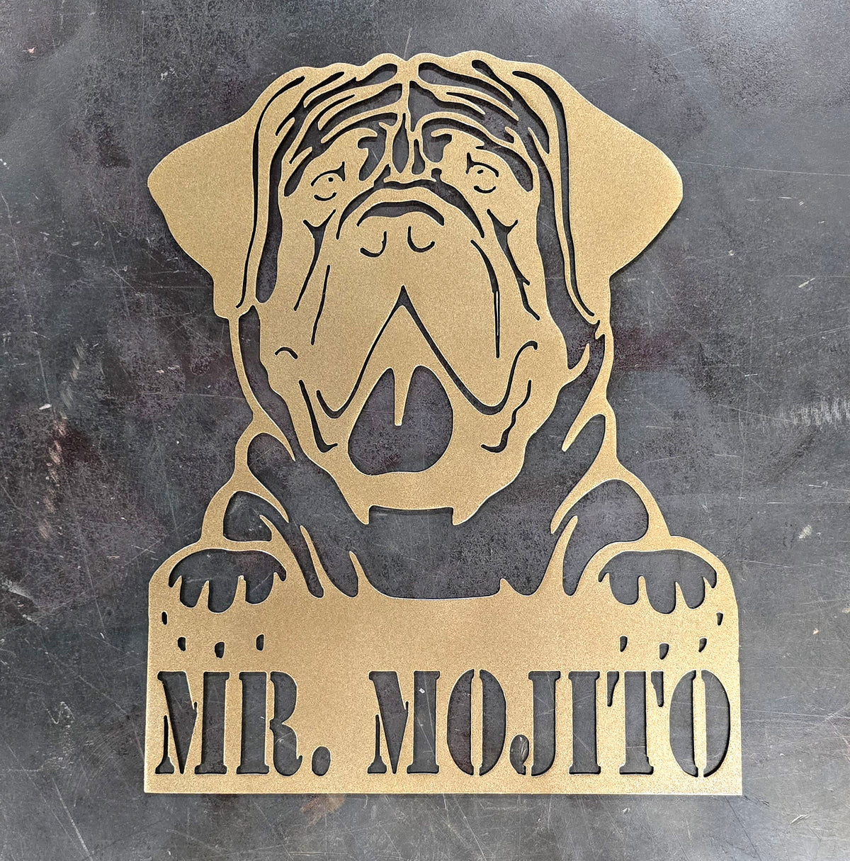 Mastiff Metal Wall Art