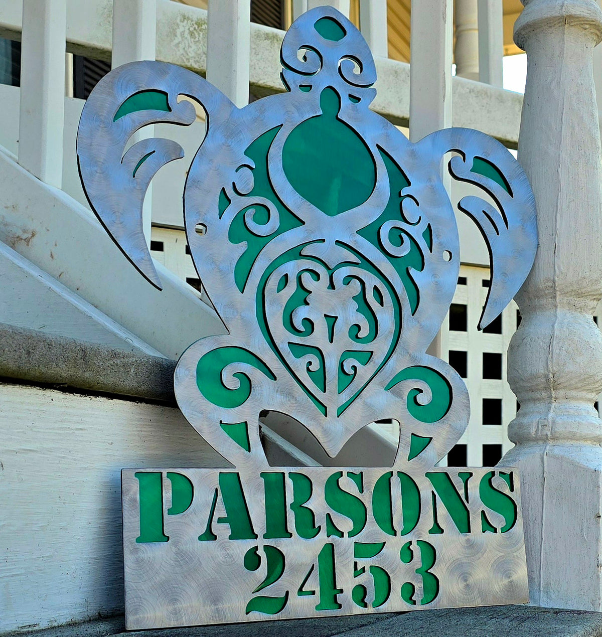 Sea Turtle Personalized Metal Sign