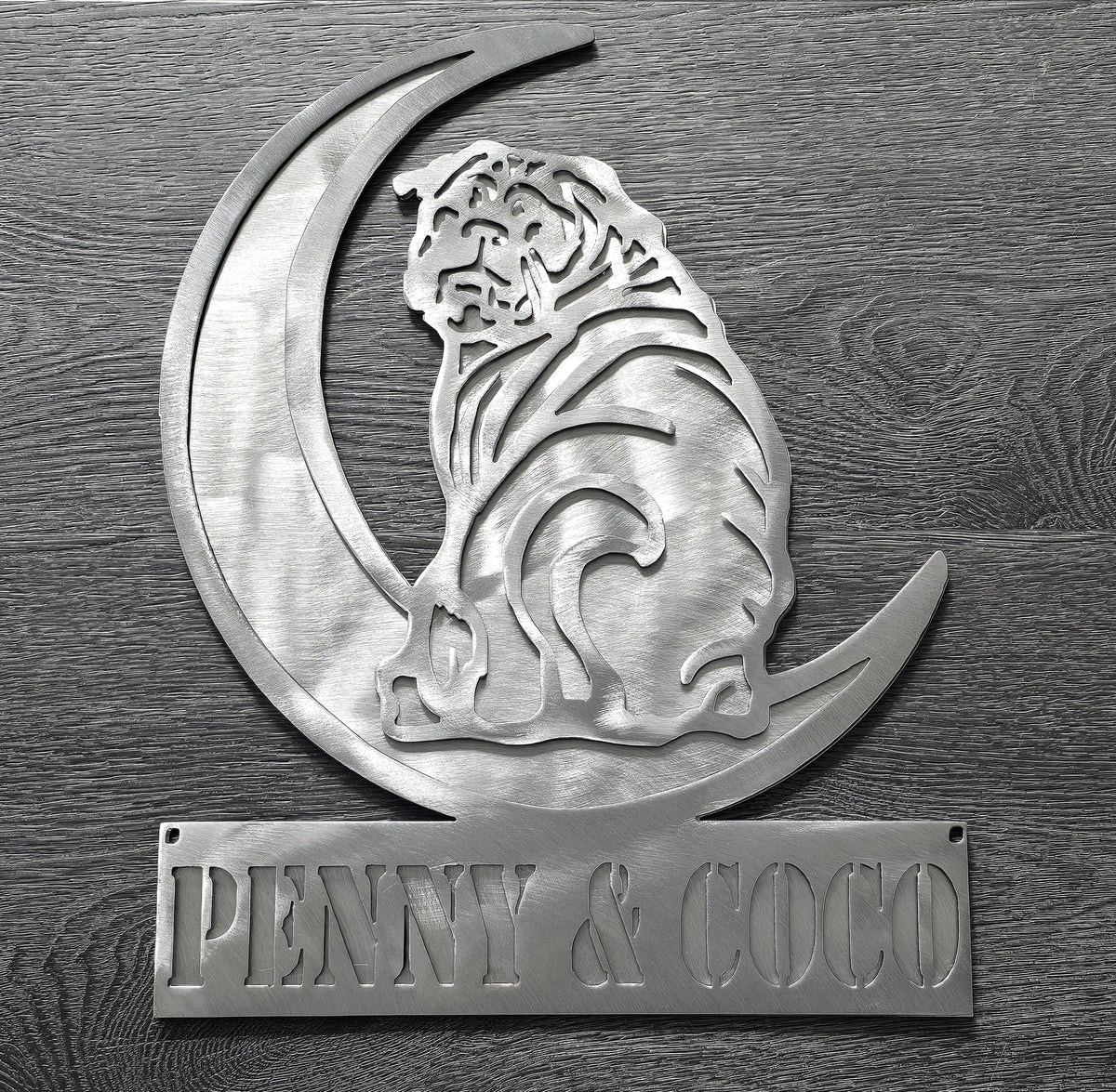 Pug Moon Metal Wall Art #1