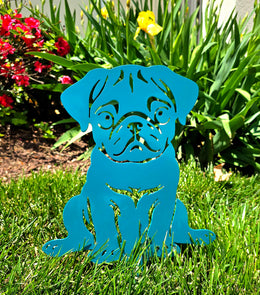 Pug Garden Stake