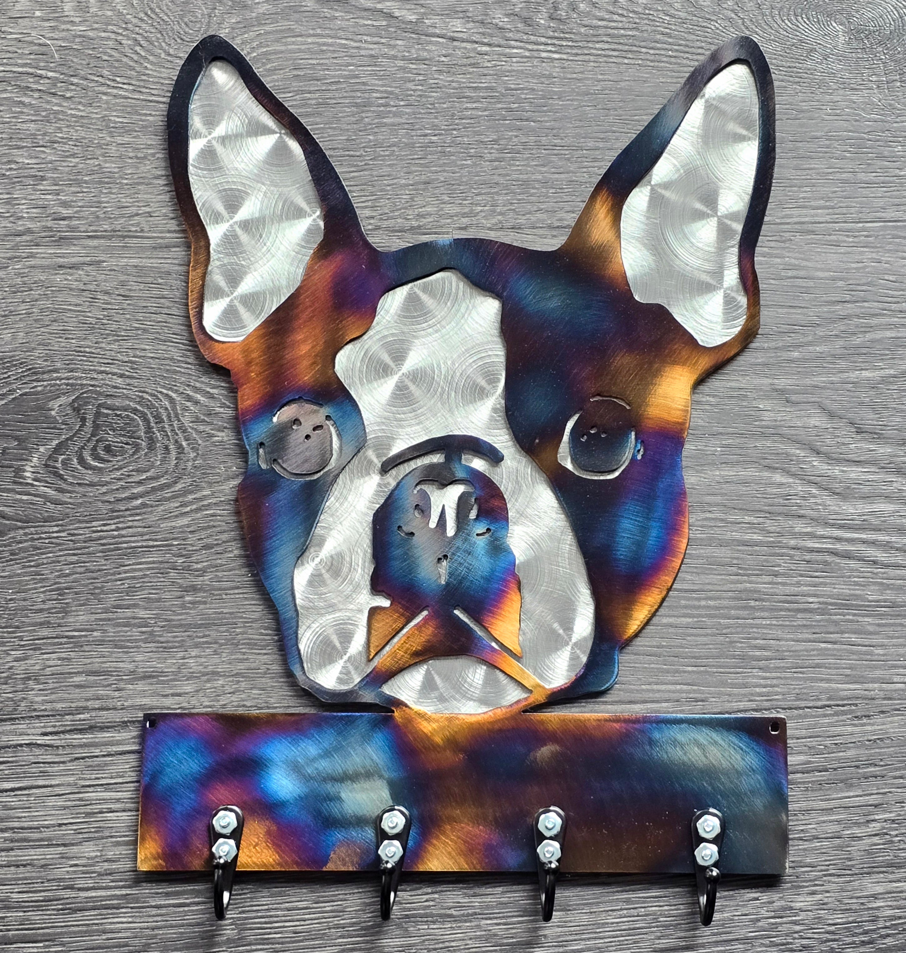 Boston Terrier Key & Leash Hanger #2