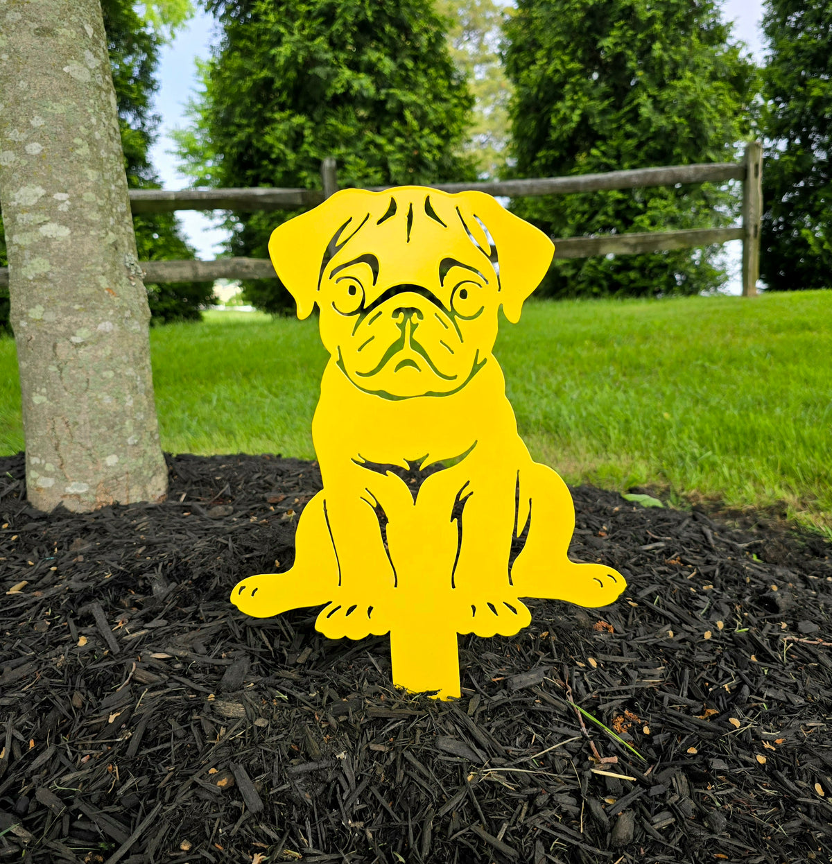 Pug Garden Stake #5