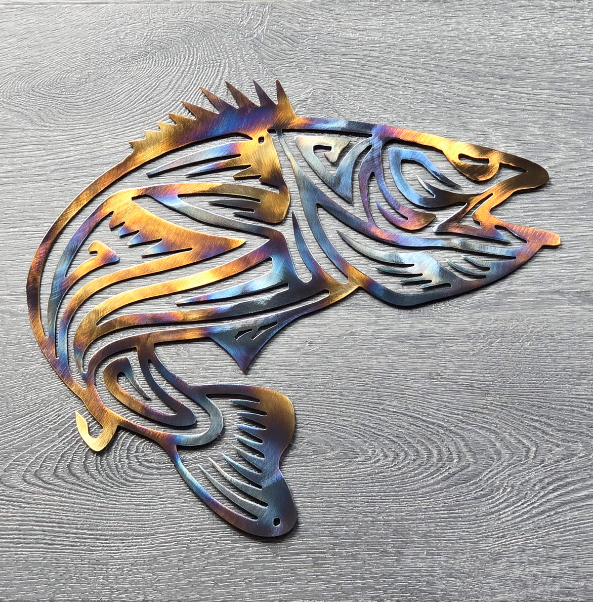 Walleye Tribal Metal Wall Art