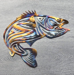 Walleye Tribal Metal Wall Art