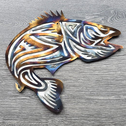 Walleye Tribal Metal Wall Art
