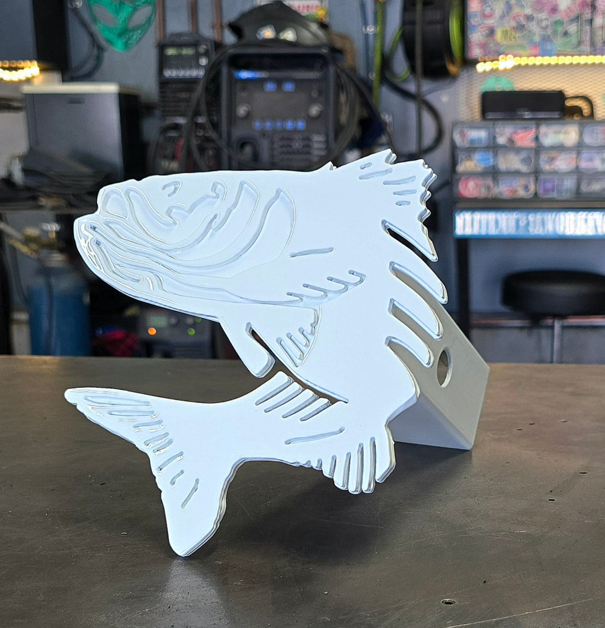 Striped Bass (Rockfish) Metal Hitch Cover #1