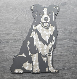 Border Collie Metal Wall Art