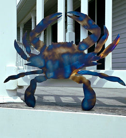 Blue Crab Metal Wall Art