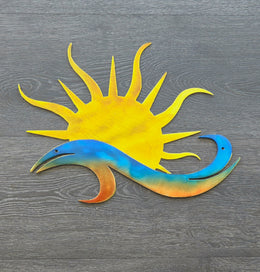 Sun and Waves Metal Wall Art
