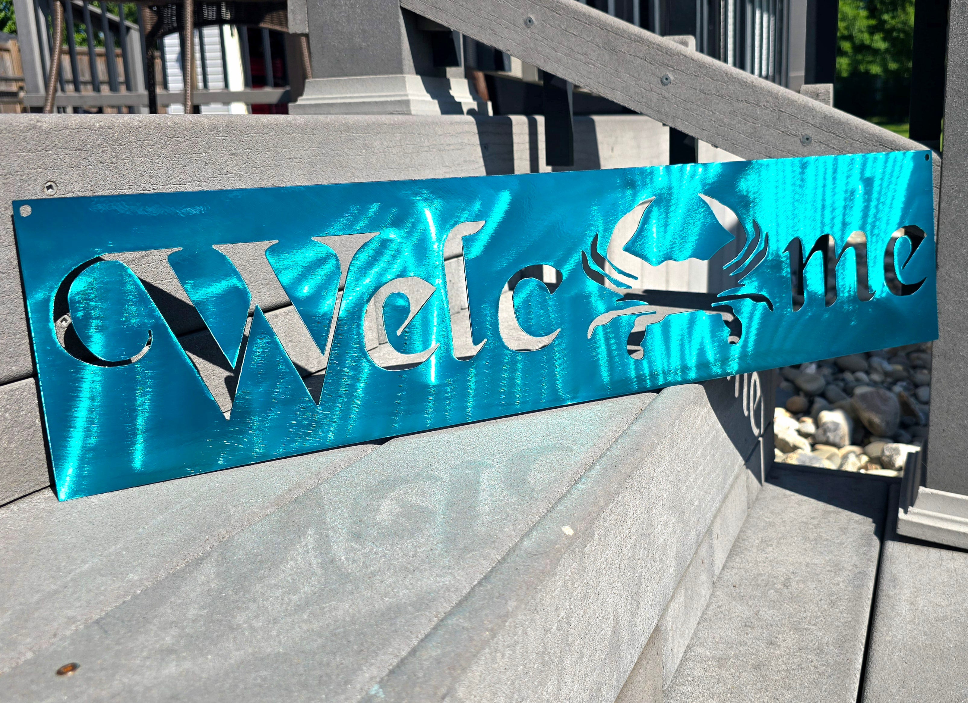 Blue Crab Welcome Sign