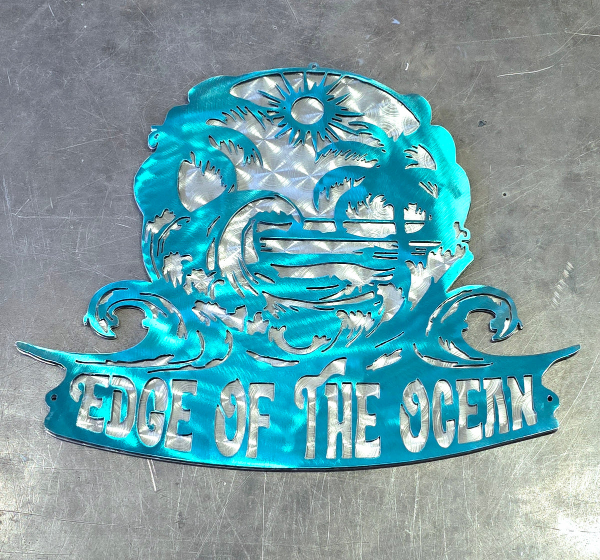 Edge Of The Ocean Metal Wall Art