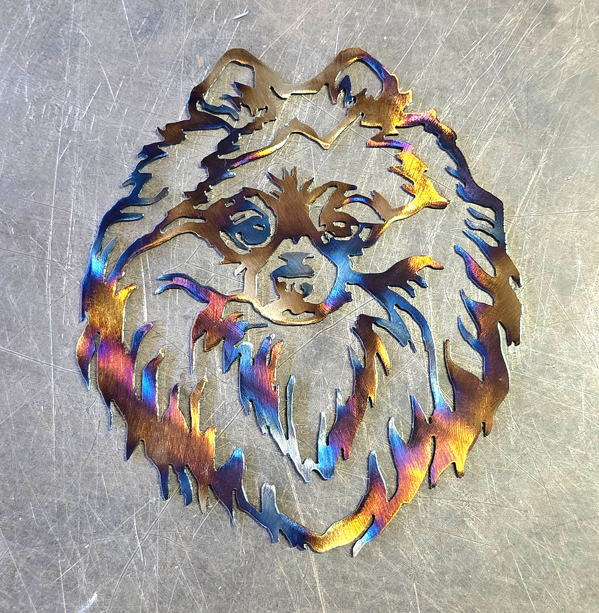 Pomeranian Metal Wall Art