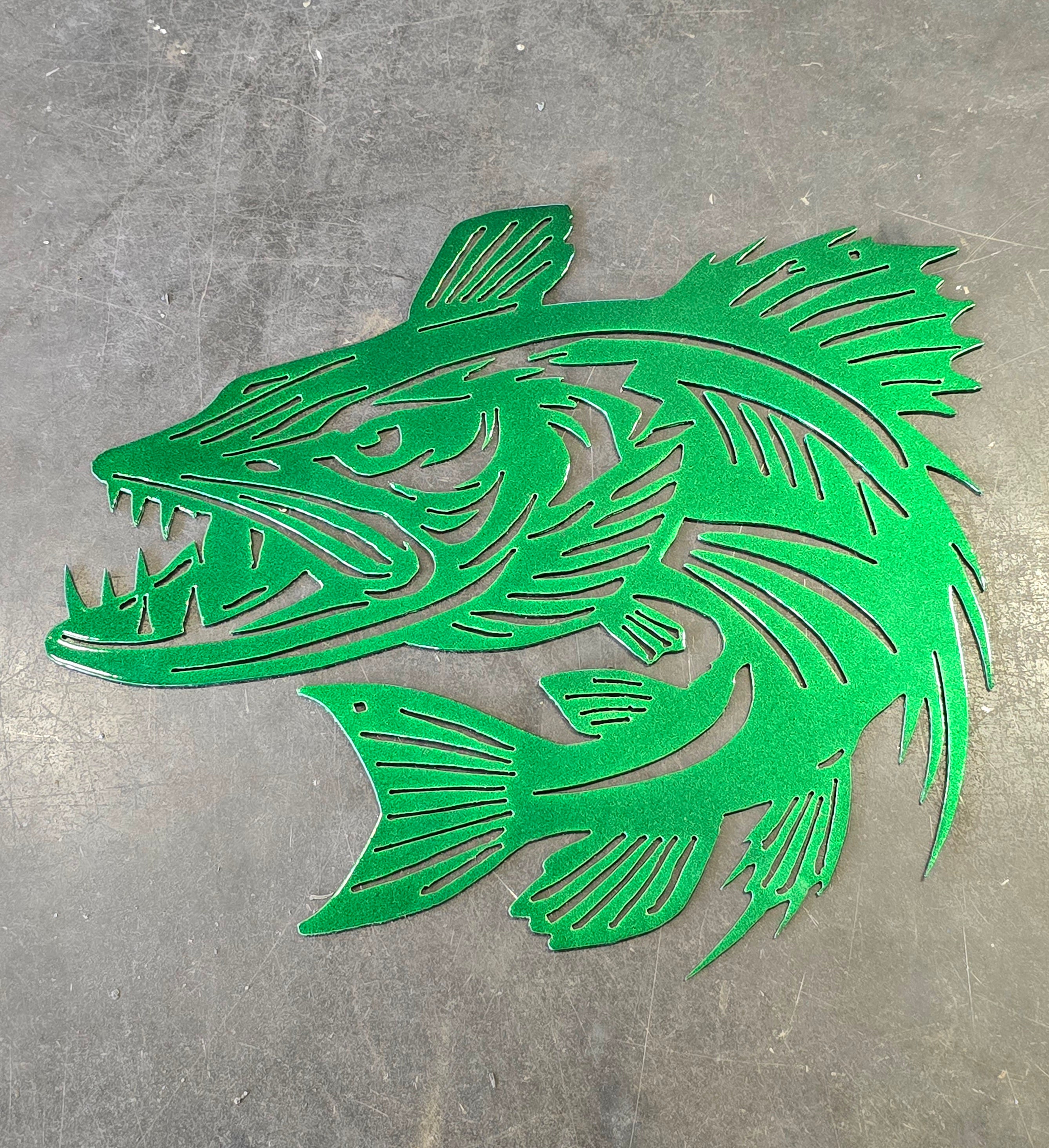 Monster Bass Metal Wall Art