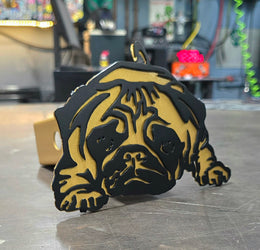 Pug Metal Hitch Cover