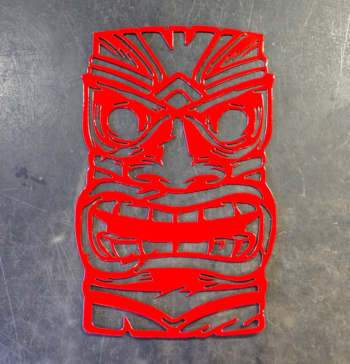 Tiki Mask Metal Wall Art