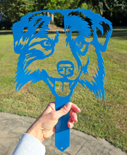 Australian Shepherd Garden Stake