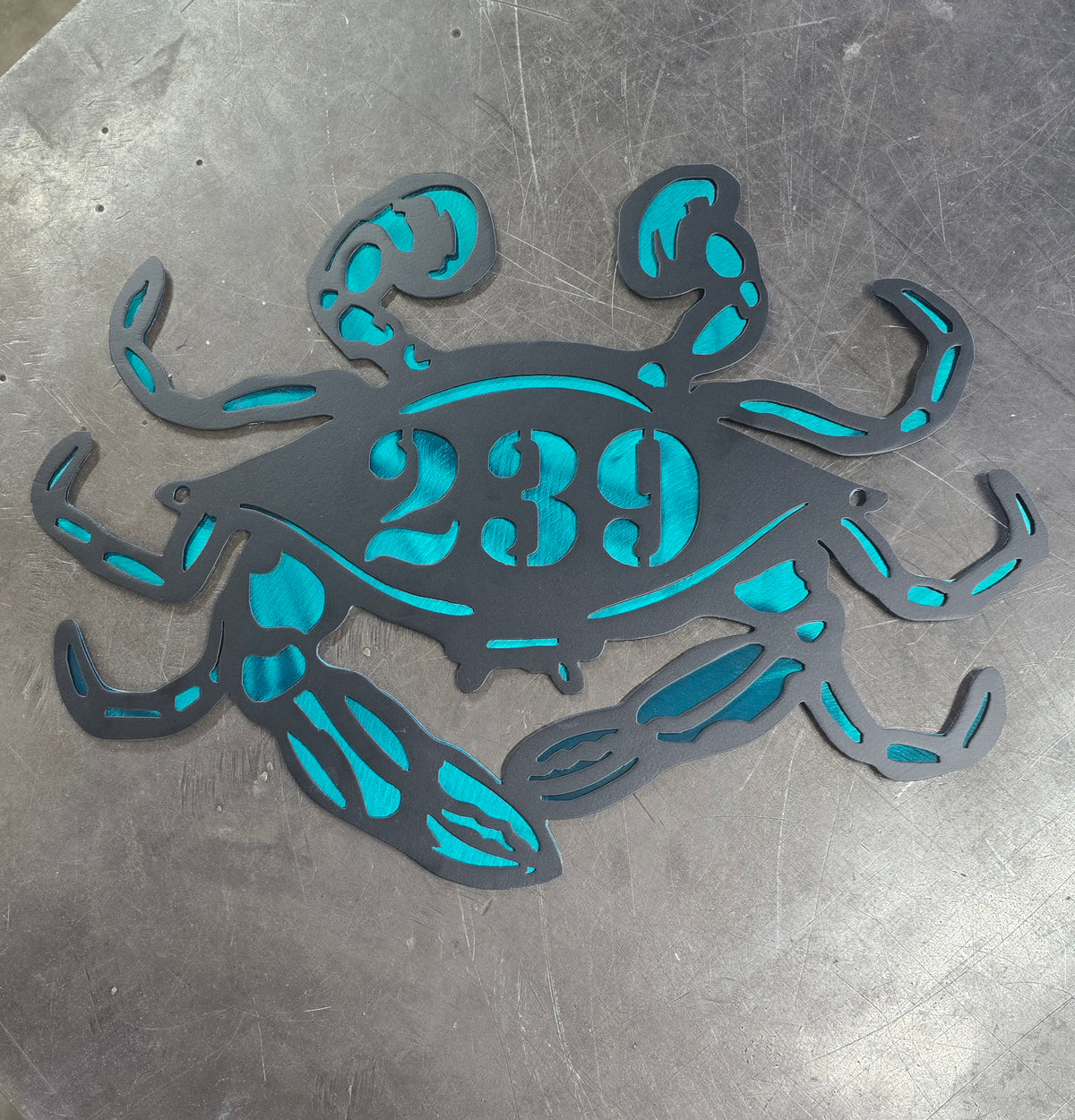 Blue Crab Personalized Metal Sign #1