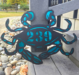 Blue Crab Personalized Metal Sign