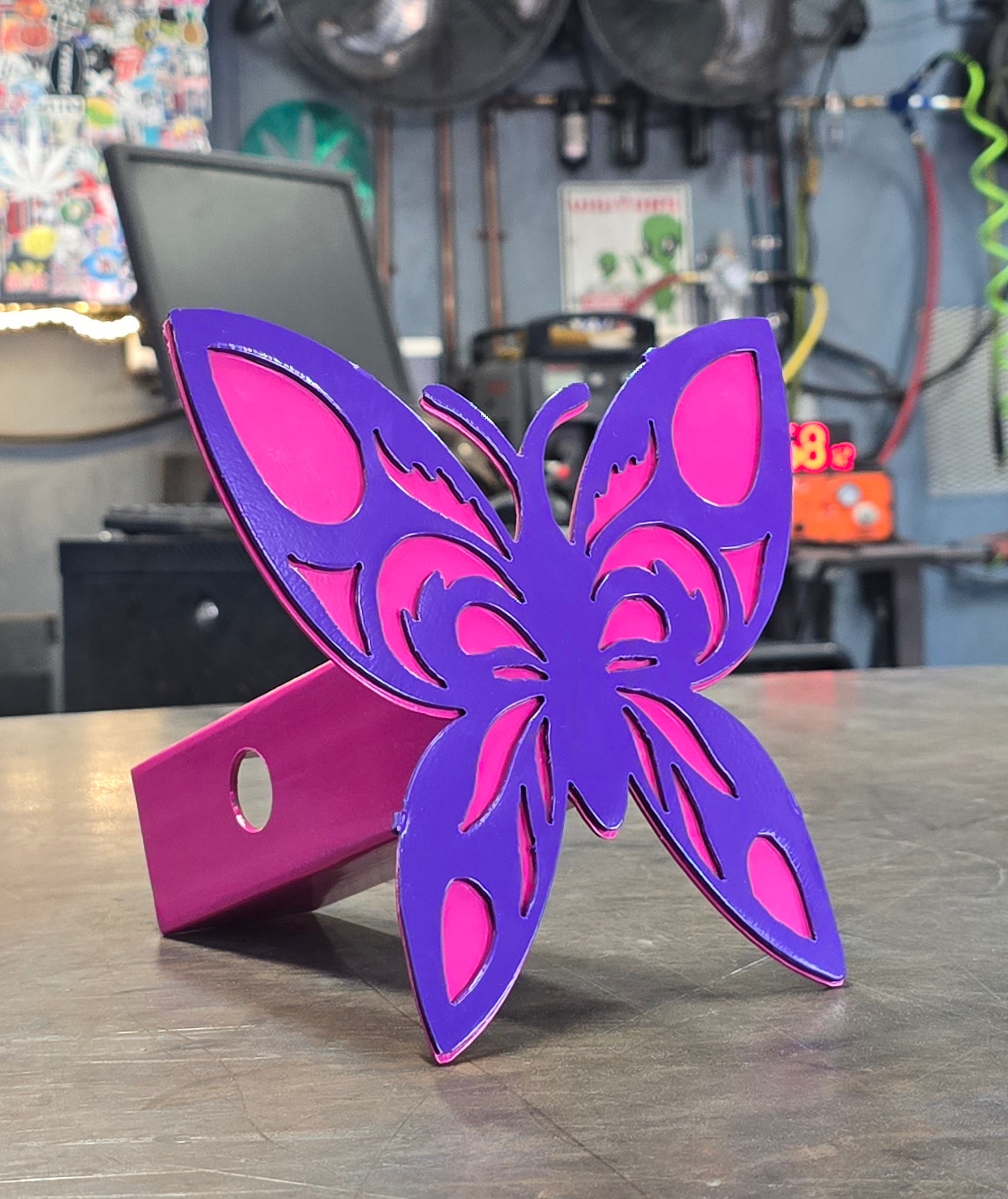 Butterfly Metal Hitch Cover