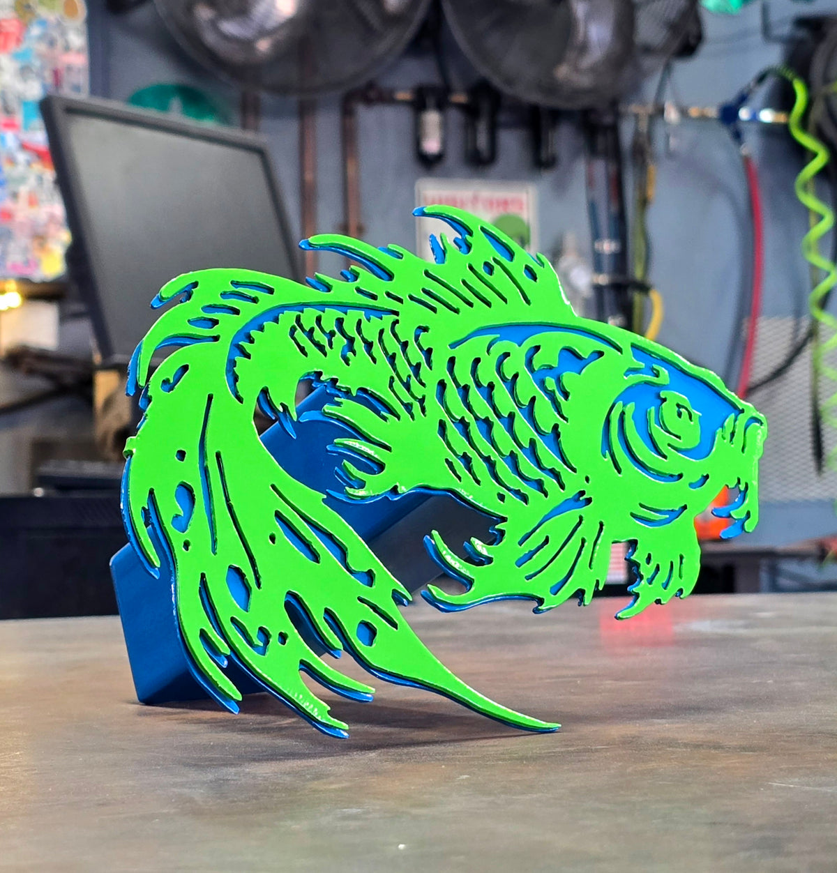 Koi Fish Metal Hitch Cover